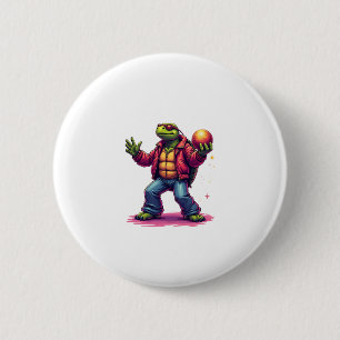 Aesthetic Turtle Disco T-Shirt 6 Cm Round Badge