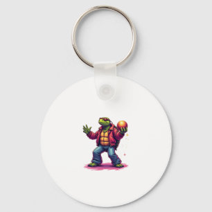 Aesthetic Turtle Disco T-Shirt Key Ring