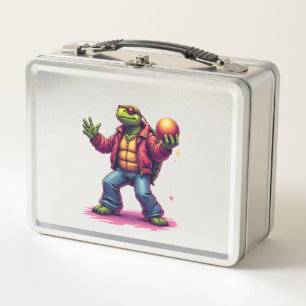 Aesthetic Turtle Disco T-Shirt Metal Lunch Box
