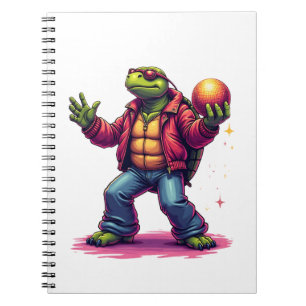 Aesthetic Turtle Disco T-Shirt Notebook