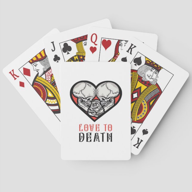 Aesthetic Valentines Till Death Do Us Part Playing Cards (Back)