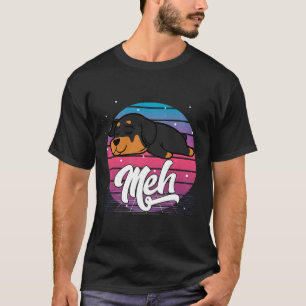Aesthetic Vaporwave Japanese Otaku Meme Meh Rottwe T-Shirt