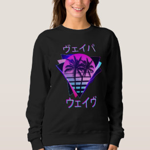 Aesthetic Vaporwave Pastel Pink Great Wave Off Kan Sweatshirt