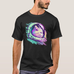 Aesthetic Vaporwave Space Cat 80s 90s Astronaut 1 T-Shirt
