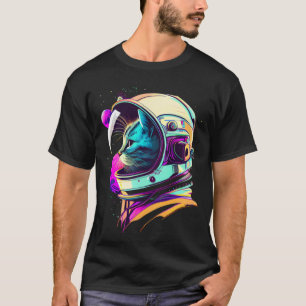 Aesthetic Vaporwave Space Cat 80s 90s Astronaut  1 T-Shirt