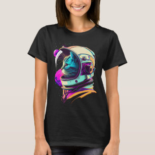 Aesthetic Vaporwave Space Cat 80s 90s Astronaut  1 T-Shirt
