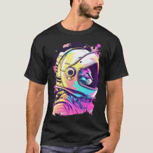 Aesthetic Vaporwave Space Cat 80s 90s Astronaut 1 T-Shirt