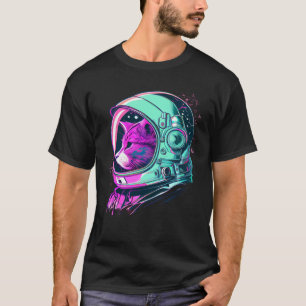 Aesthetic Vaporwave Space Cat 80s 90s Astronaut 2 T-Shirt