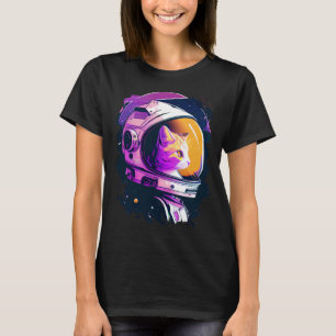 Aesthetic Vaporwave Space Cat 80s 90s Astronaut  4 T-Shirt