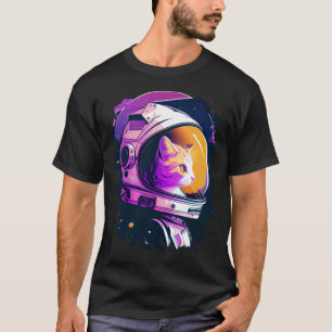 Aesthetic Vaporwave Space Cat 80s 90s Astronaut  4 T-Shirt