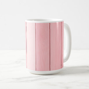 Aesthetic Vertical Wood Pattern Pink Colour Coffee Mug
