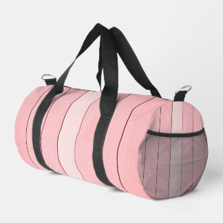 Aesthetic Vertical Wood Pattern Pink Colour Duffle Bag