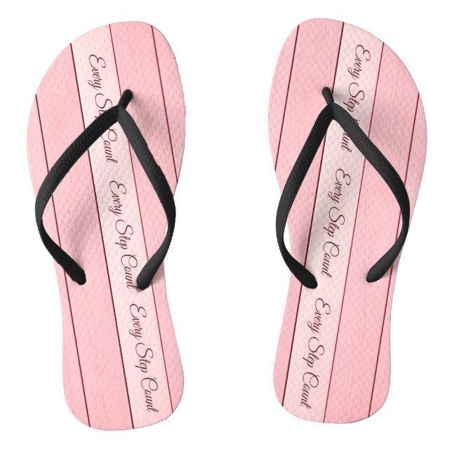 Aesthetic Vertical Wood Pattern Pink Colour  Thongs (Footbed)