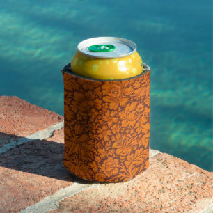 Aesthetic Vintage All Over Floral Print Can Cooler