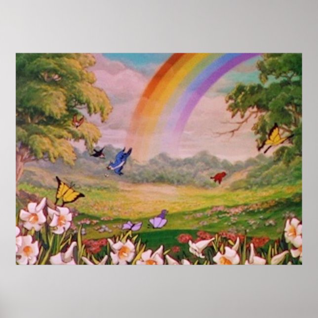 aesthetic vintage flower field poster (Front)