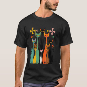 Aesthetic Vintage Mod Cat Design u2013 Retro 50s K T-Shirt