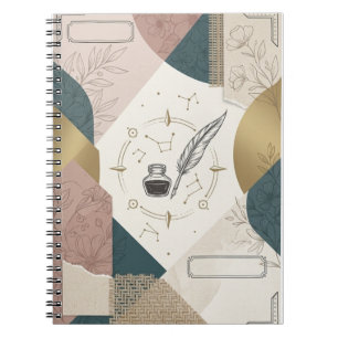 Aesthetic Vintage Quill and Ink Custom Notebook