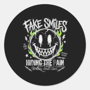 Aesthetic Vintage Streetwear Fashion Women Men Ret Classic Round Sticker