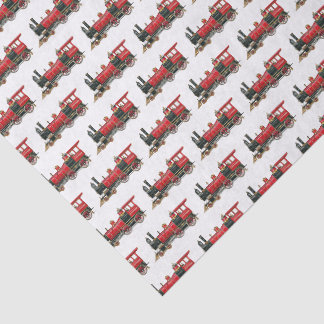 Aesthetic Vintage Train Tissue Paper