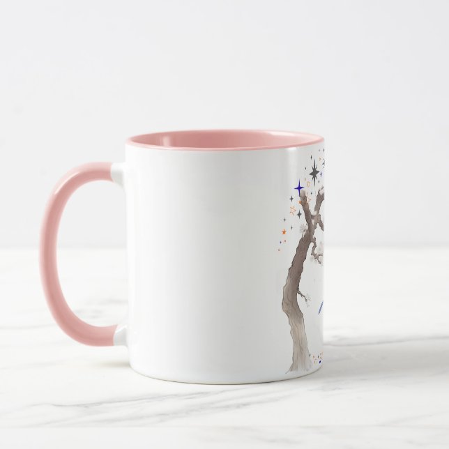 Aesthetic Watercolor Fairy My Realm Pink Combo Mug (Left)
