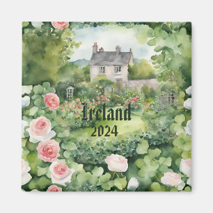 Aesthetic Watercolor Ireland Irish House Magnet