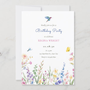 Aesthetic wild flowers  invitation