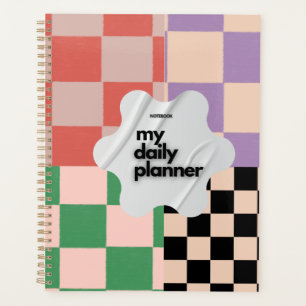 aesthetic y2k chequered chess board planner