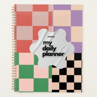 aesthetic y2k chequered chess board planner