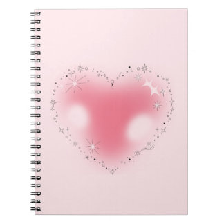Aesthetic Y2K Pretty Pink Heart Notebook