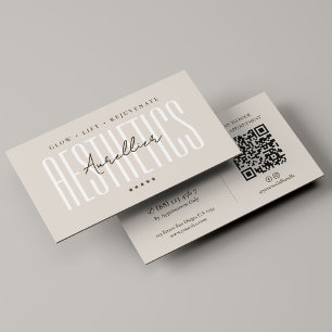 Aesthetician Aesthetic Glow Specialist Sand  Business Card