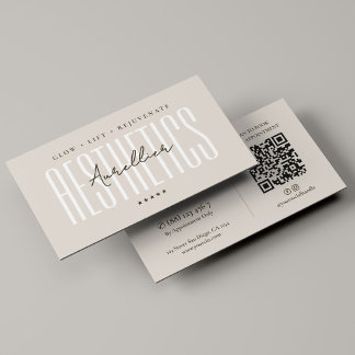 Aesthetician Aesthetic Glow Specialist Sand Business Card