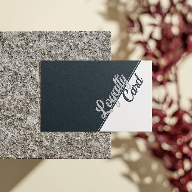 Aesthetician Beauty Salon Black White Grey Grey  Loyalty Card (Esthetician Beauty Salon Black White Gray Grey Loyalty Card)