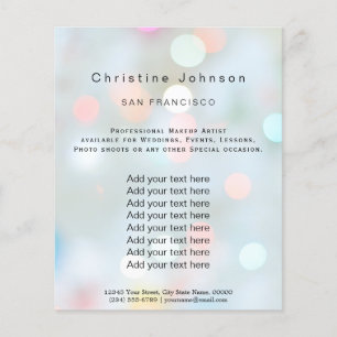 aesthetician beauty salon flyer