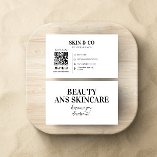 Aesthetician Beauty Skincare salon Minimalist Business Card
