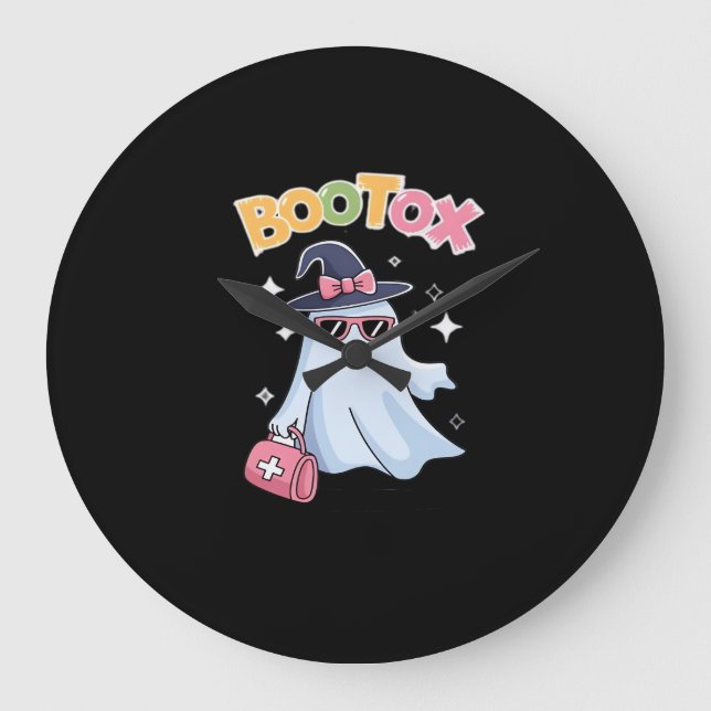 Aesthetician Botox Halloween Aesthetic Nurse Plast Large Clock (Front)