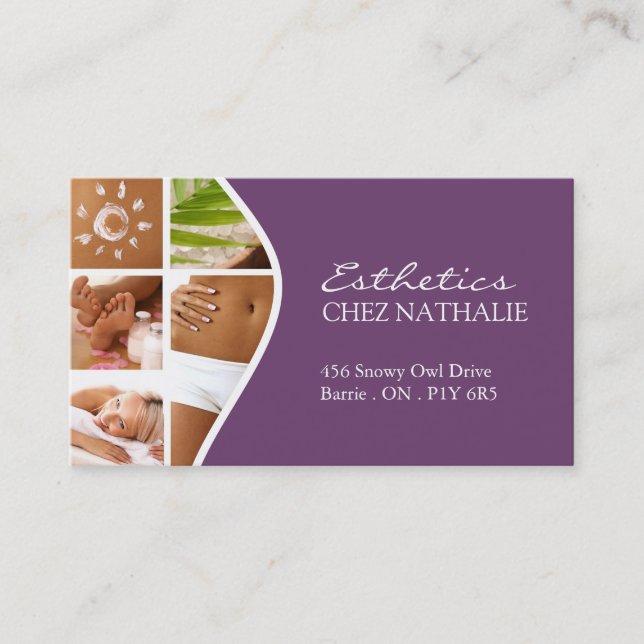Aesthetician ~ Business Card (Front)