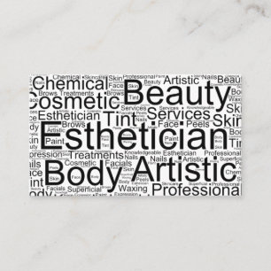 Aesthetician business card