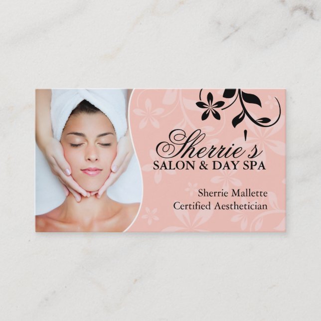 Aesthetician Business Cards (Front)