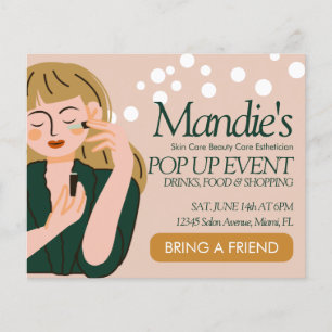 Aesthetician Business Salon Pop Up Beauty Event  Flyer