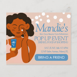 Aesthetician Business Salon Pop Up Event Blue  Flyer