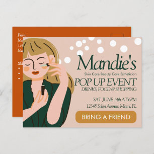 Aesthetician Business Salon Pop Up Event  Postcard