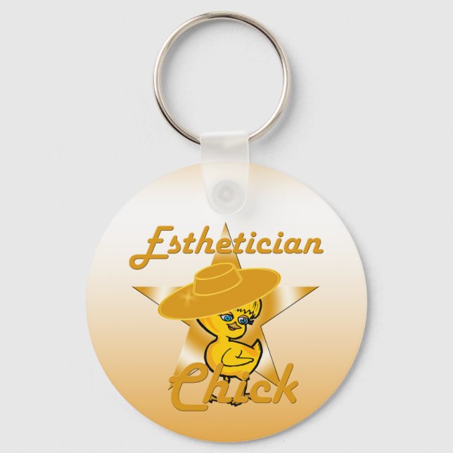 Aesthetician Chick #10 Key Ring (Front)