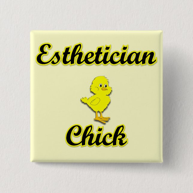 Aesthetician Chick 15 Cm Square Badge (Front)