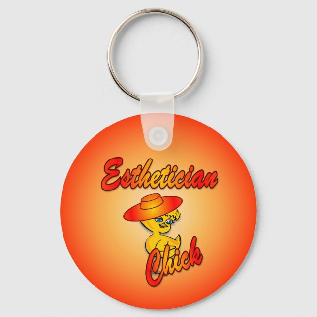 Aesthetician Chick #5 Key Ring (Front)