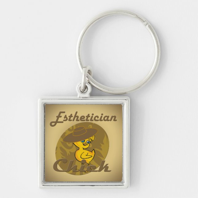 Aesthetician Chick #6 Key Ring (Front)