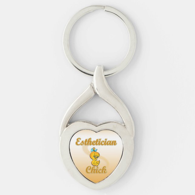 Aesthetician Chick  Key Ring (Front)