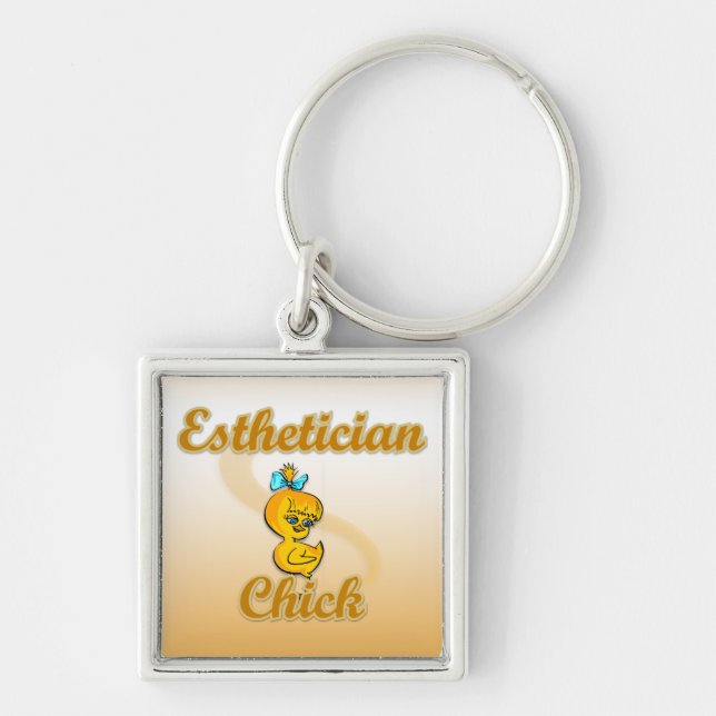 Aesthetician Chick  Key Ring (Front)