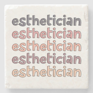 Aesthetician Cosmetologist Beautician Cute Stone Coaster