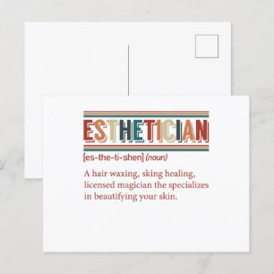 Aesthetician Definition Retro Aesthetician Postcard