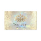 aesthetician faux gold foil lotus on opal